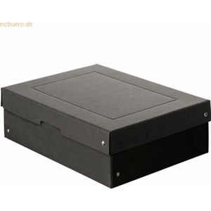 Falken Aufbewahrungsbox 'PURE Box' Black, DIN A4, 100 mm Höhe