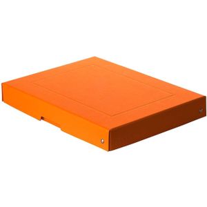 Originele FALKEN PureBox pastel. Made in Germany. 40 mm hoog DIN A4 oranje. Opbergdoos met deksel van stevig karton Vegan geschenkdoos transportdoos doos multifunctionele doos