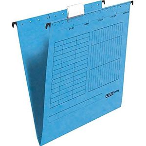 25 x Falken Hängemappe UniReg Kraftkarton 230g/qm seitlich offen blau