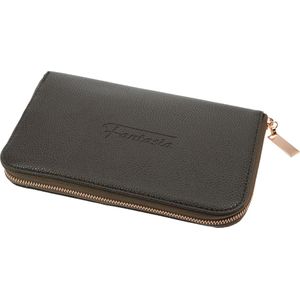 Make-up make-up merk fantasy model borstel op zip tas, onderdelen, zwart/koper