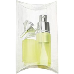 Fantasia Parfum verstuiver voor onderweg: 8 ml mini-parfumfles navulbaar met trechter in lichtgroen – parfumfles leeg – parfum spuitfles van Fantasia