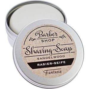 Facial Soap Brand Fantasy Model scheerzeep in tin, metaal, zilver, zeep gram