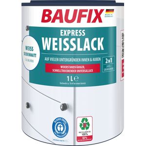 BAUFIX Express Witte lak Zijdemat wit 1 Liter