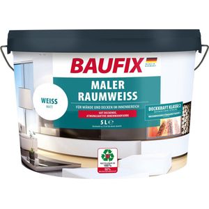 BAUFIX Decorators’ White Paint muurverf wit 5 Liter