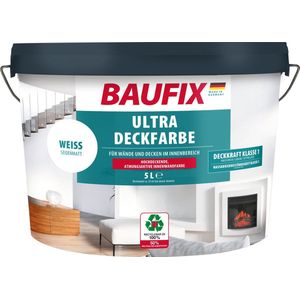 BAUFIX Ultra Dekkende muurverf wit 5 Liter