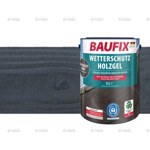 BAUFIX - Houtbeschermende Gel-Beits - Antraciet Grijs - 5 Liter