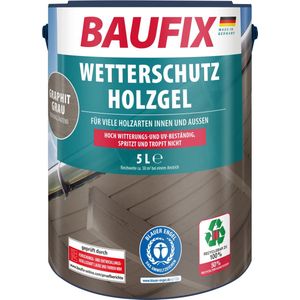 BAUFIX Houtbeschermende Gel- Beits grafietgrijs 5 Liter