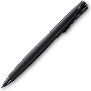 LAMY studio lx-all-black - rollerball in elegante metalen behuizing - met propellerclip & lijnbreedte M - met LAMY M 63 rollerball vulling in zwart