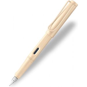 Lamy safari cream vulpen - vulpen met ergonomische handgreep & gepolijste stalen veer in lijnbreedte F - robuuste ASA-kunststof - incl. inktpatroon T 10 blauw - rechtshandig