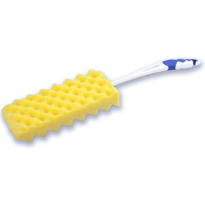 Schuim radiatorborstel/verwarmingsborstel geel 46 cm - Schoonmaakborstel/rager verwarming