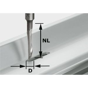 Festool 491036 HS S8 D5/NL23 Aluminiumfrees - 5 X 8 X 65 X 23mm