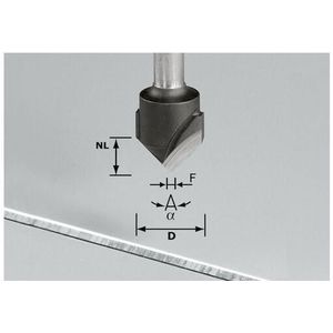 Festool Accessoires HW S8 D18-90° (Alu) V-groeffrees | 491444