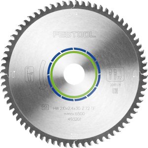 Festool - Cirkelzaagblad - Aluminium/Plastics - Ø 210mm Asgat 30mm 72T