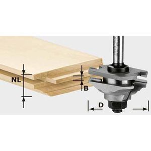 Festool - Fresa de Machihembrado y Perfiles - D46 x D12 - Metal Hard