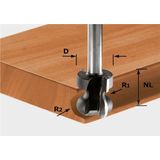 Festool - Fresa para Listón de Agarre - HW - D22/16/R2,5+6