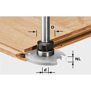 Festool S8 1,5-5 KL16 Spindel voor schijfgroeffrees + lager S 8mm - 499803