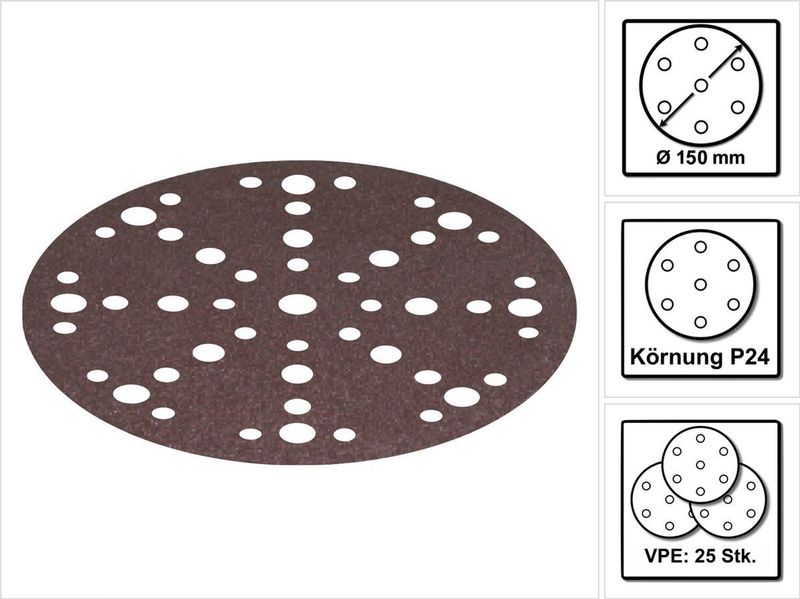 Festool - STF-D150/48 P24 - Schuurschijf - 150 mm - Saphir - VE=25