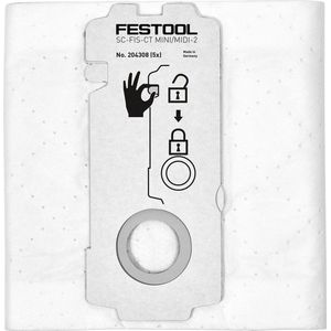 Festool filterzakken SC-FIS-CT 15/MINI/MIDI-2/5 (5 Stuks)