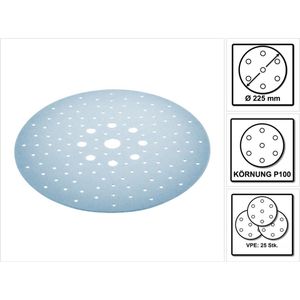 Festool Disco de lijar STF D225/128 P100 GR/25 Granat