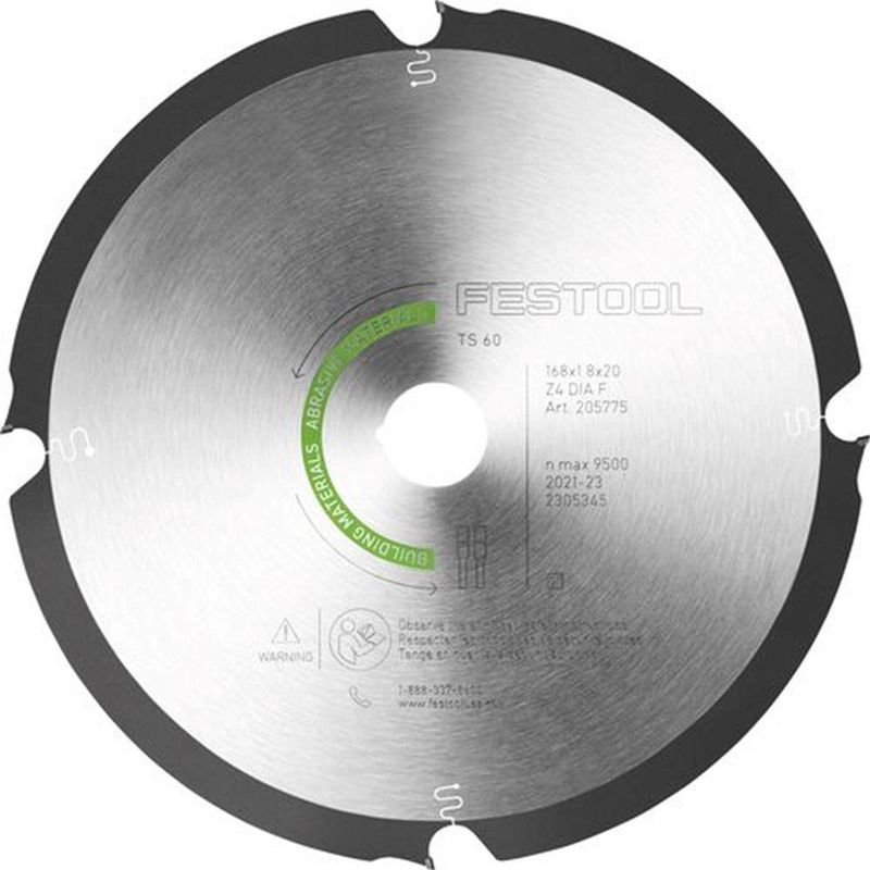 Diamant-Kreissägeblatt abrasive materials dia 168x1,8x20 F4 - 205769 - Festool