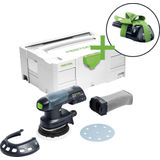 Festool ETSC 125-Basic-Promo 2021 18V Li-Ion accu excenterschuurmachine set (1x 3,1Ah) in systainer - 125mm - koolborstelloos