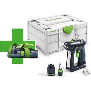 Festool C 18-Basic-4,0 - Promo 2022 - 18V Li-Ion Accu Schroefboormachine set In Systainer