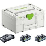 Festool SYS 18V Energie-set - 2x8,0 Ah Accupacks - SCA 16 Snellader - Systainer