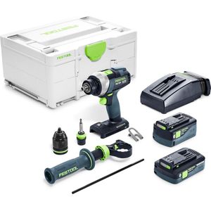 Festool TDC 18/4 5,0/4,0 I-Plus QUADRIVE Accu Schroefboormachine 18V 4.0/5.0Ah in Systainer - 577649