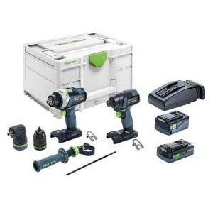 Festool TID 18 5,0/4,0-Set TPC 18/4 Accu Combiset 18V 4.0/5.0Ah in Systainer - 577654