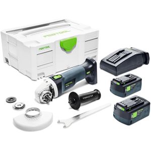 Festool AGC 18-125 5,0 EBI-Plus Accu Haakse Slijper 125mm 18V 5.0Ah in Systainer - 577700