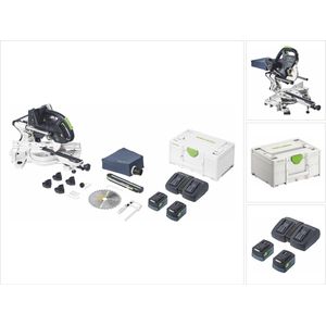 Festool KSC 60 EB 5,0 I-Plus 18/36V Li-Ion Accu Afkortzaag Set (2x 5,0Ah) Incl. Accessoires - 216mm