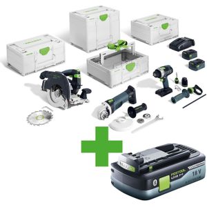 Festool 578025 Accu-comboset Voor Houtbouw HKC 55/TPC 18/AGC 18/TB 137