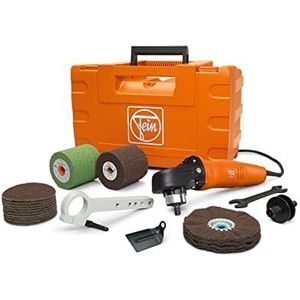 Fein Polijstmachine WPO 14-25 E ""ROESTVRIJ STALEN -START-SET"" (1200 W, M14, high-performance motor, incl. accessoires) 72214950010, zwart/oranje