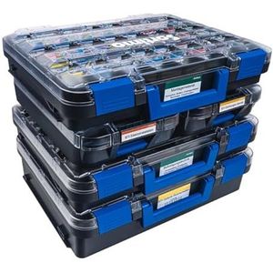 Sortimo T-BOXX 320 mit 48 Insetboxen H63 – Ideal für Kleinteile wie Schrauben & Muttern, transparenter Deckel für schnellen Zugriff, robust & kompatibel mit Sortimo Fahrzeugeinrichtungen & WorkMo