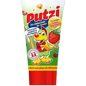 Putzi Tandpasta voor kinderen, aardbeien, verpakking van 6 (6 x 50 ml)