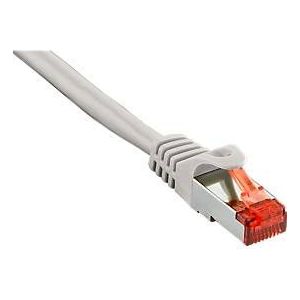 Good Connections Cat. 6 Ethernet LAN-patchkabel met vergrendelingsbeveiliging RNS, S/FTP, PiMF, PVC, 250 MHz, Gigabit geschikt, voor patchvelden, patchpanelen, switch, router, modems, grijs, 7,5 m