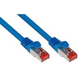 Good Connections Cat. 6 Ethernet LAN Patchkabel mit Rastnasenschutz RNS, S/FTP, PiMF, PVC, 250Mhz, Gigabit-fähig (10/100/1000-Base-T Ethernet Netzwerke), für Patchfelder, Patchpanels, Switch, Router, Modems, blau, 5m