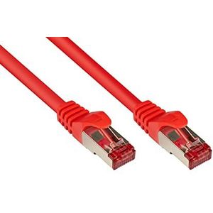 Good Connections RNS patchkabel met snap-in nokbescherming, Cat. 6, S/FTP, PiMF, PVC, 250MHz, rood, 15m (S/FTP, CAT6, 15 m), Netwerkkabel