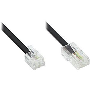 Good Connections® DSL modem kabel - RJ45 naar RJ11 / RJ 14 stekker - zwart, 15 m