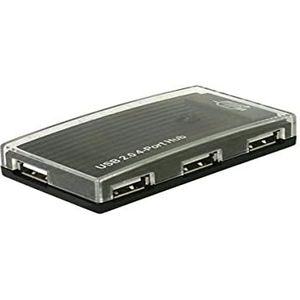 DeLOCK Externe USB 2.0 Hub 4-poorts 480 Mbit/s Nodo 480 Mbit/s Windows 98SE/2000/XP/XP-64/Server 2003, Linux Kernel 2.6 +