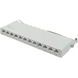 Good Connections - Alcasa GC-N0120 - Patchpaneel - Grijs - 10 Gigabit Ethernet, 12 Aansluitingen, Staal