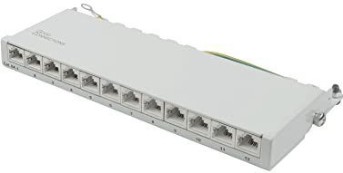 Good Connections - Alcasa GC-N0120 - Patchpaneel - Grijs - 10 Gigabit Ethernet, 12 Aansluitingen, Staal