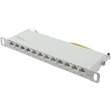 Good Connections - GC N0132 - Patchpaneel - Grijs - 12-poorts Cat. 6a, 10 Gigabit/s, 0,5 U, Staal