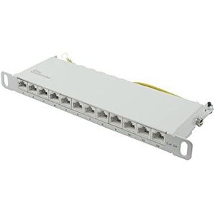 Good Connections - GC N0132 - Patchpaneel - Grijs - 12-poorts Cat. 6a, 10 Gigabit/s, 0,5 U, Staal