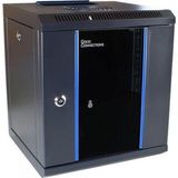 Alcasa - GC-R0102 - Wandkast - Zwart - 6U, 10 inch, Afsluitbare Glazen Deur