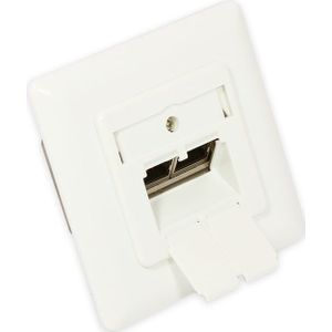 Wandcontactdoos - CAT6 - Afgeschermd - Met 2 RJ45 Poorten