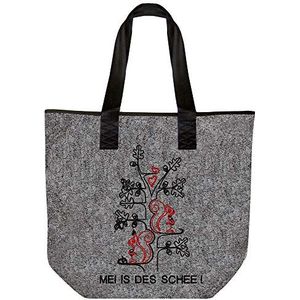 Vilten tas met fijn borduurwerk - LEVENBAUM - MEI IS VAN DE SCHEE - 26074 - Shopper schoudertas Bag