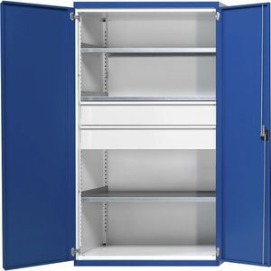 ANKE Zwaarlastkast met 3 legborden, 2 laden, h x b x d = 1950 x 1084 x 690 mm