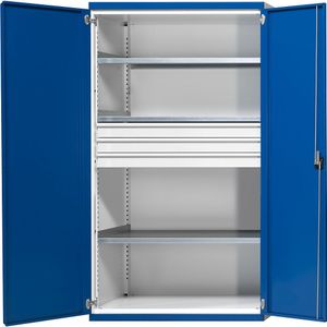ANKE Zwaarlastkast met 3 legborden, 3 laden à 120 mm, h x b x d = 1950 x 1084 x 690 mm