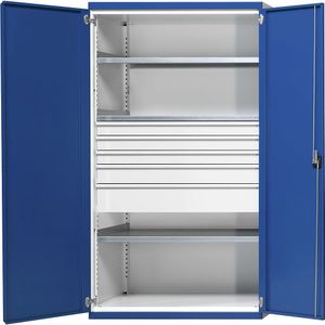 ANKE Zwaarlastkast met 3 legborden, 5 laden, h x b x d = 1950 x 1084 x 690 mm